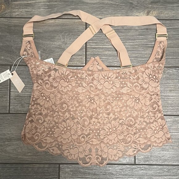 Free People Pink Lace Crop Top - Picture 6 of 16